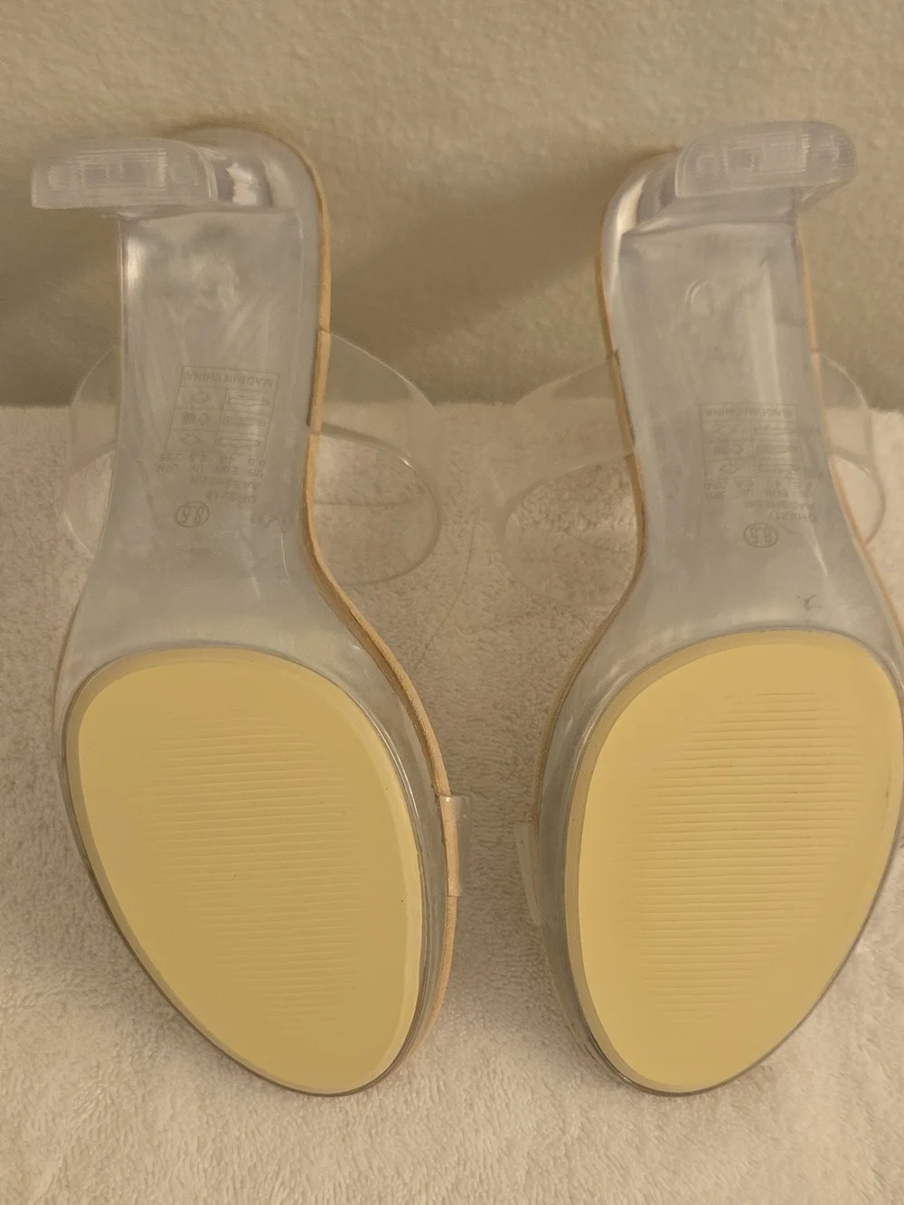 Dream Pairs Women’s Nude/Clear Slide Platform Sandals Size 8.5 NWOT